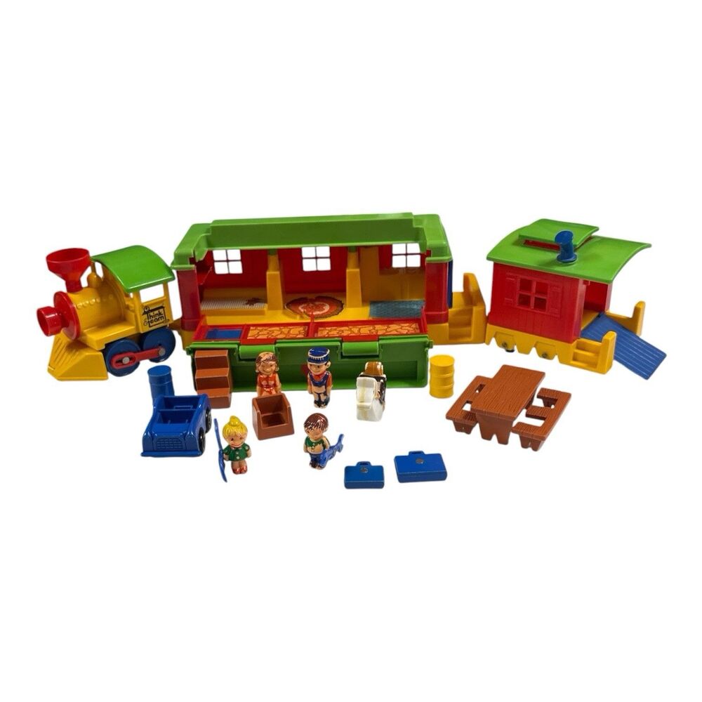 VINTAGE 1975 IDEAL THINK & LEARN LIVE-IN TRAIN w/MacMAGNET MAGNETIC FAMILY